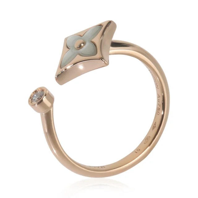Louis Vuitton Rose Gold Mother Of Pearl And Diamond Blossom Ring 18k in Pink from HEWI, photo 5 of 5