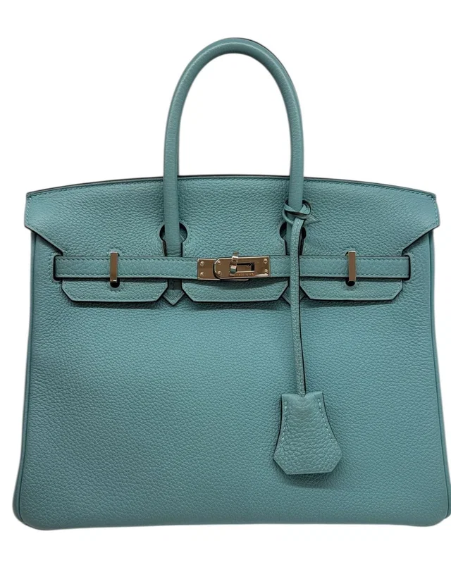 Hermès 25 in Blue Togo with PHW in Blue Togo leather from Luxury Promise