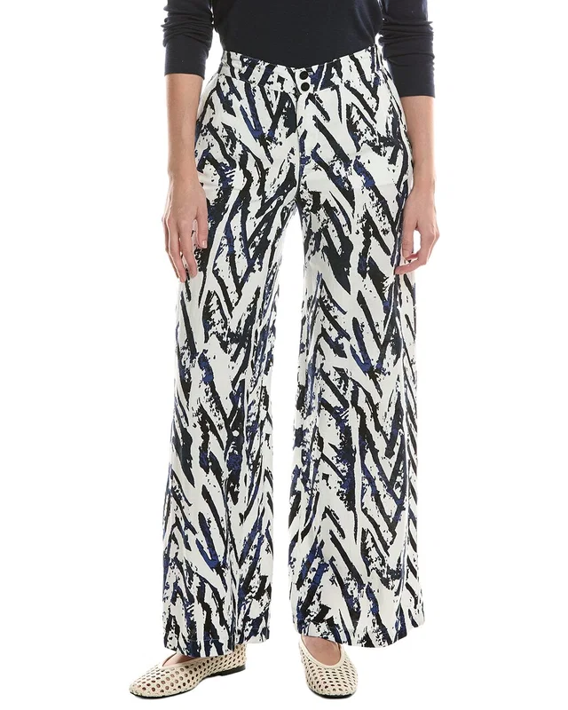 NIC+ZOE Indigo Linen-Blend Wide Leg Pant, image 1 of 1 from Gilt