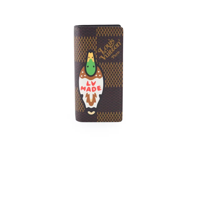 Louis Vuitton Nigo Brazza Wallet Giant Damier Ebene in Brown Canvas from The Purse Affair