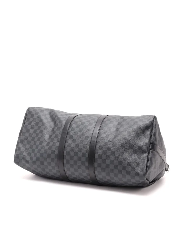Louis Vuitton Damier Graphite Keepall 55 Bandoulière Weekend Bag in Grey Canvas from A Retro Tale, photo 4 of 10