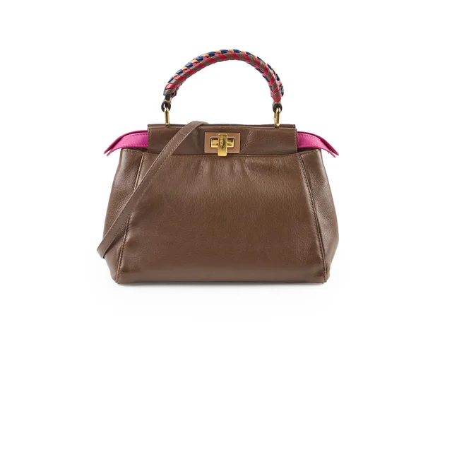 Fendi Peekaboo Mini Brown in Brown Nappa leather from The Purse Affair