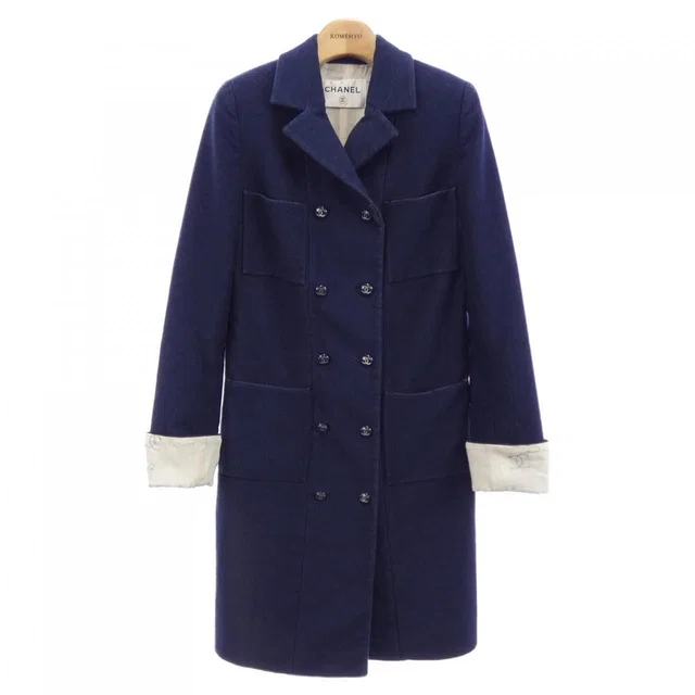 Chanel Coat Navy in Navy from The Reluxe