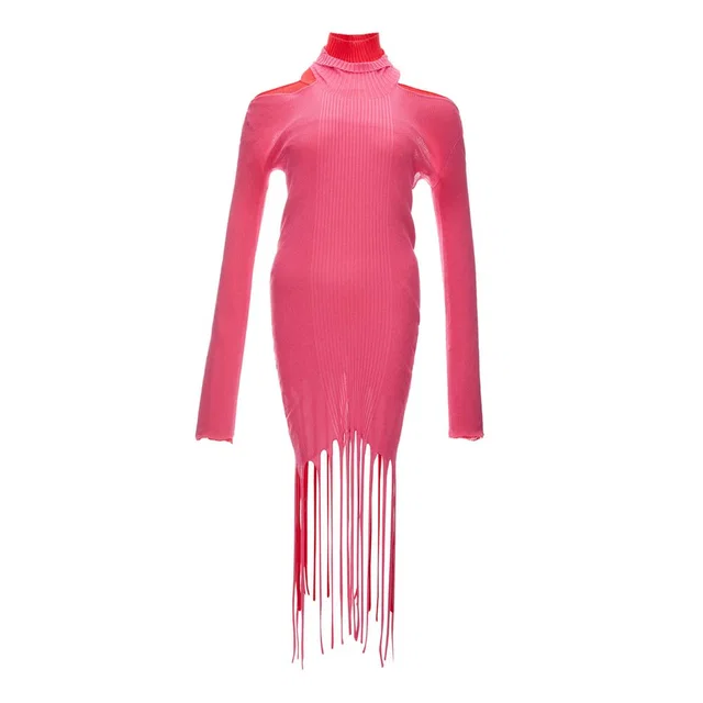 Bottega Veneta Pink Cotton Casual Dress in Pink Silk from HEWI