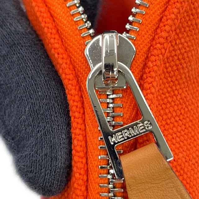 Hermès BolidePouch Orange・Feu Cotton100% Size Mini in Orange from GALLERY RARE, photo 8 of 10