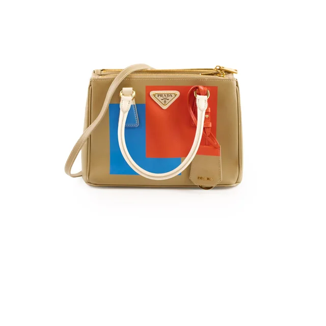 Prada Small Galleria Saffiano Bag Limited Edition Tri-Colour in Saffiano leather from The Purse Affair