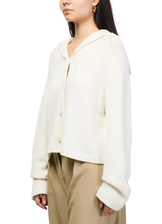 LISA YANG Mora cashmere cardigan in Beige 100% cashmere, photo 4 of 6 from 24S (US)