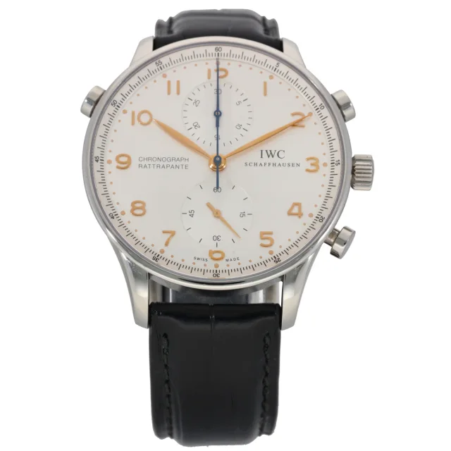 IWC Portugieser Rattrapante IW371201 41mm Stainless Steel Watch from Handt