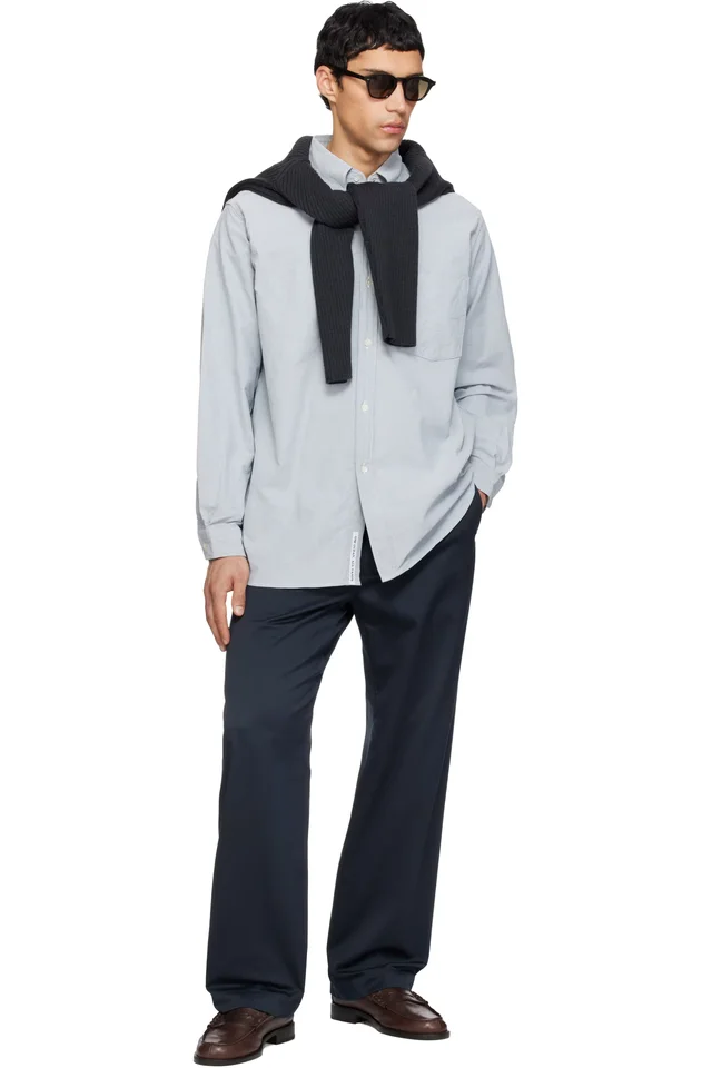 nanamica Gray Button Down Wind Shirt, photo 4 of 4 from SSENSE