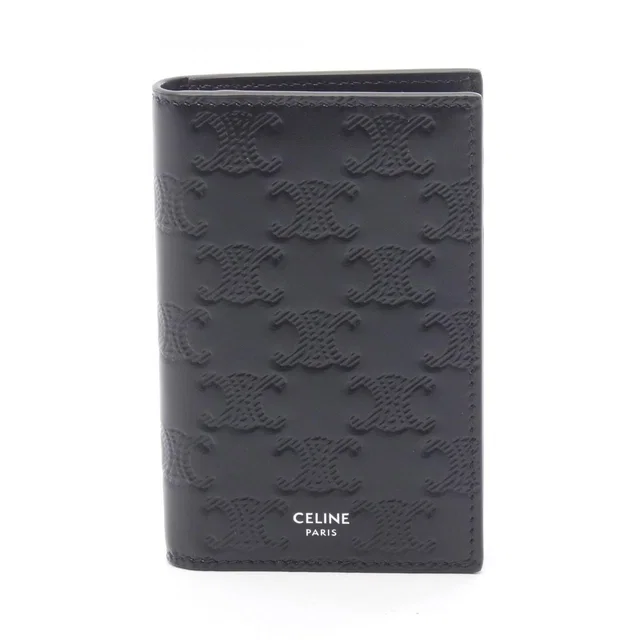 Celine Card Case Vertical Holder Triomphe Leather in Leather from The Reluxe