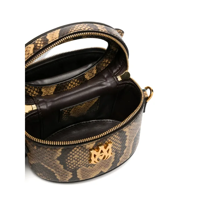 Amiri nano snake-effect logo-plaque vanity mini bag, photo 7 of 8 from SENSER