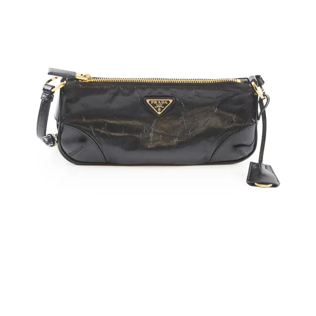 Prada Re edition 2002 Pochette Black in Black Calfskin from The Purse Affair