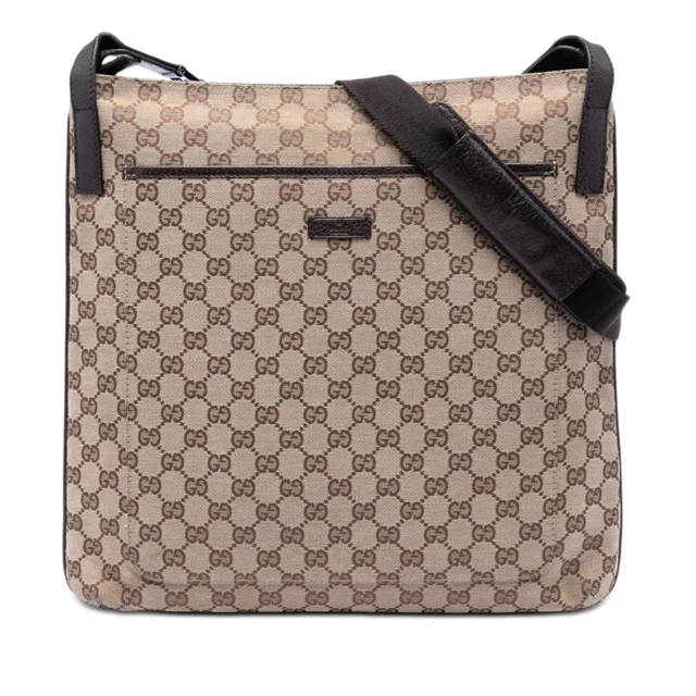 Beige Gucci GG Canvas Crossbody in Beige Canvas from Designer Revival