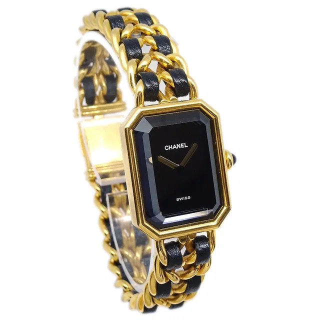 Chanel Premiere #XL Watch in Leather from AMORE Vintage Tokyo