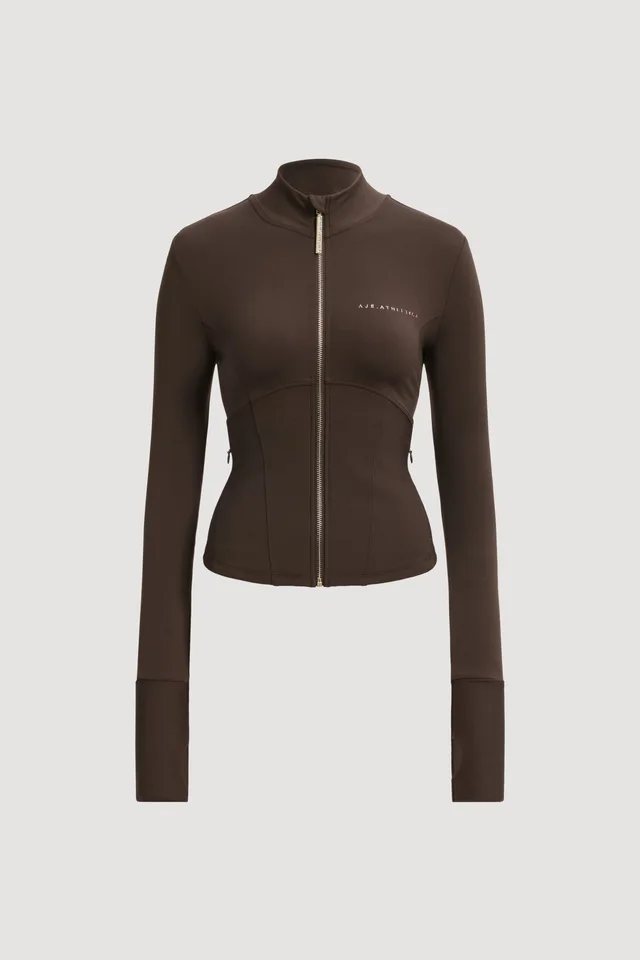 Athletica Fitted Running Jacket in Brown from Aje, photo 1 of 1