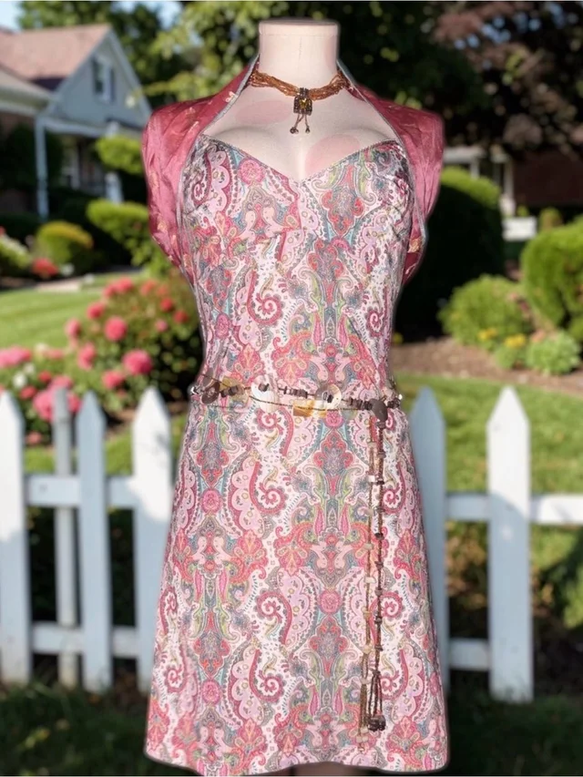 Zimmermann Paisley Slip Dress in pink from Poshmark