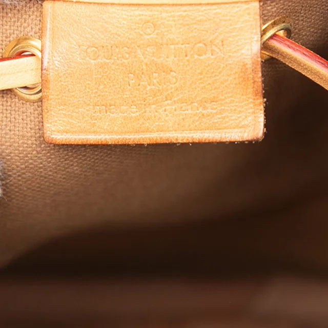 Brown Louis Vuitton Monogram Nano Noe Bucket Bag in Brown Coated canvas from Designer Revival, photo 2 of 2