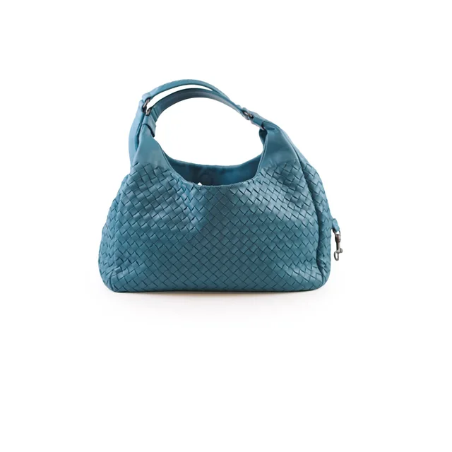 Bottega Veneta Medium Intrecciato Campana Hobo Bag Blue in Blue Woven leather from The Purse Affair