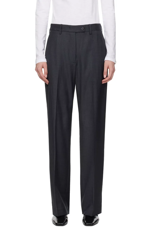 Gray Drop Waist Trousers