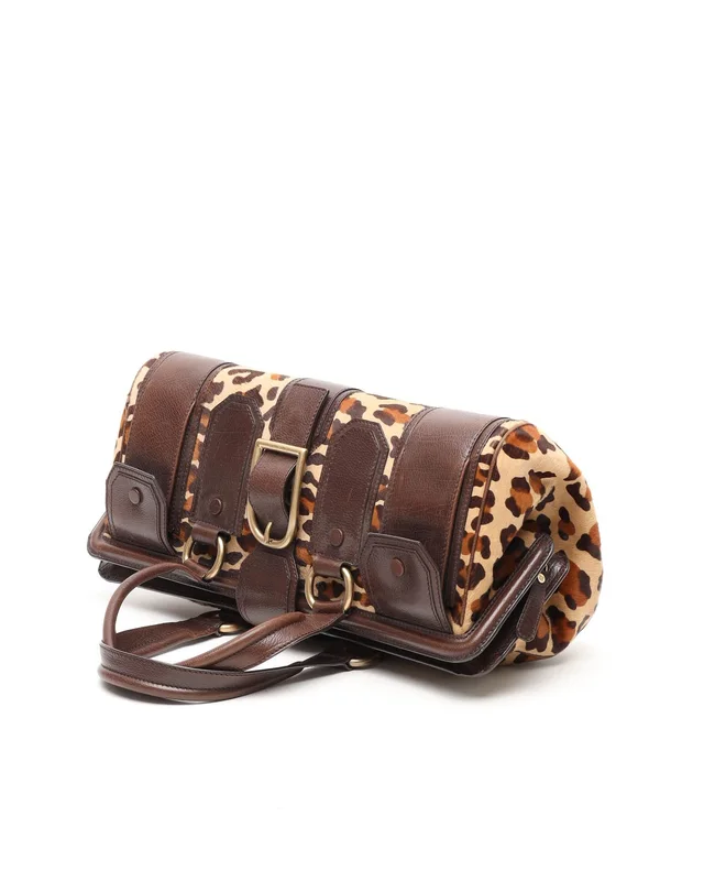 Celine Ella Leopard Ponyhair Hobo Bag in Denim from A Retro Tale, photo 4 of 10
