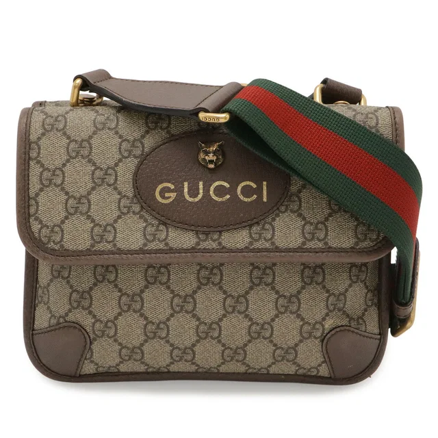 Gucci Neo Vintage GG Supreme Coated Canvas Messenger Bag in Beige Canvas from LuxUness