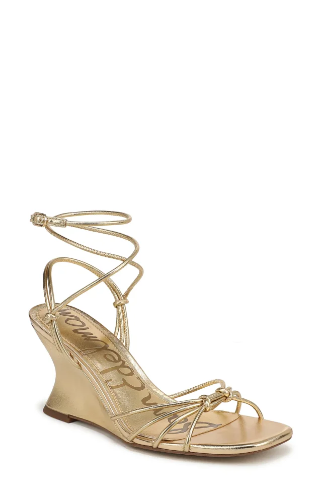 Sam Edelman Daxton Ankle Strap Wedge Sandal in Metallic from Nordstrom Rack, photo 1 of 1