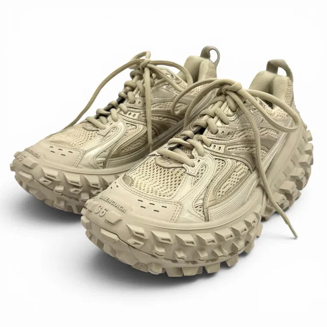 Balenciaga Bouncer Mesh Lace Up Sneakers from LuxUness