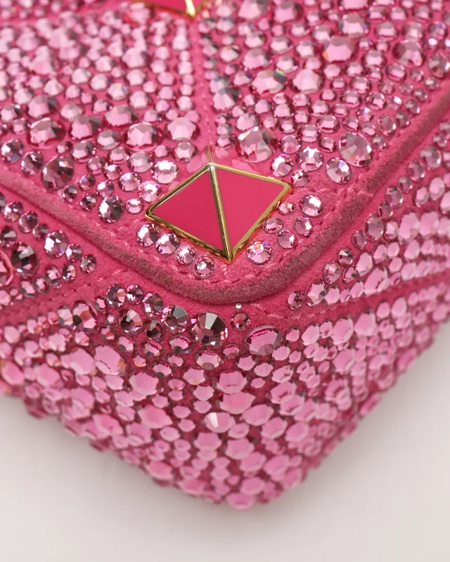 Valentino Garavani Medium Crystal Embellished Roman Stud Bag in Suede from A Retro Tale, photo 8 of 10