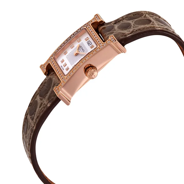 Hermes Quartz Diamond Silver Dial Ladies Watch 041670WW00, photo 2 of 3 from Jomashop