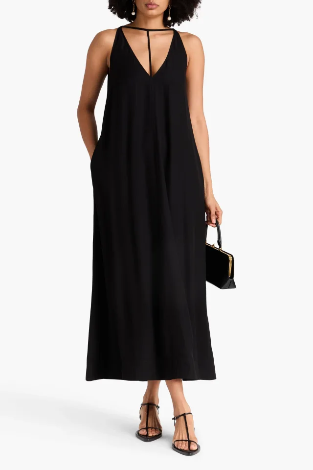Toteme Cutout satin-crepe maxi dress, photo 2 of 8 from THE OUTNET