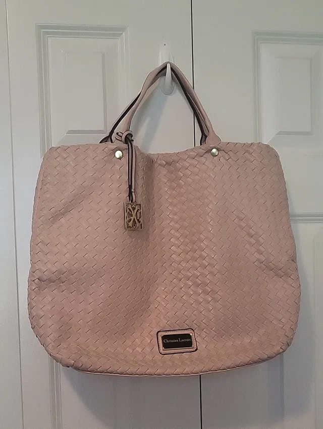 Christian Lacroix Dusty Pink Leather Woven Tote in pink Woven leather from Poshmark