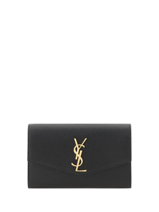 Saint Laurent Calf Leather Chain Wallet — Black Bos Taurus in Black Calfskin from HEWI