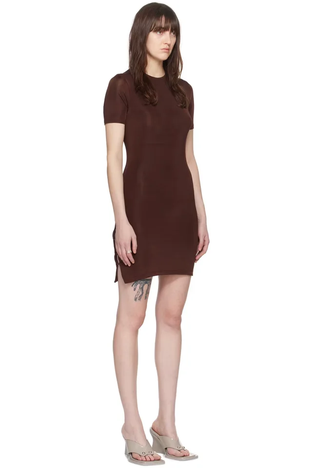 Louisa Ballou Brown O-Ring Minidress, photo 2 of 4 from SSENSE
