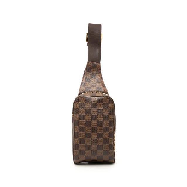 Brown Louis Vuitton Damier Ebene Geronimos Crossbody Bag in Brown Canvas from Designer Revival