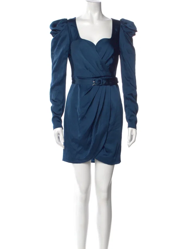 SIMKHAI V-Neck Mini Dress w/ Tags in blue from The RealReal