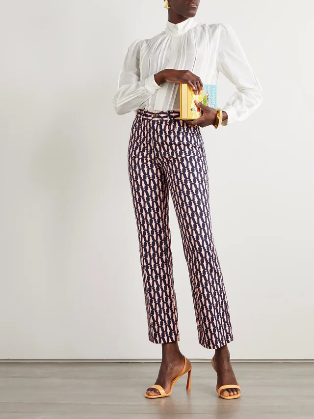 LA DOUBLEJ The Cropped printed mid-rise flared jeans, photo 2 of 2 from NET-A-PORTER (Canada)