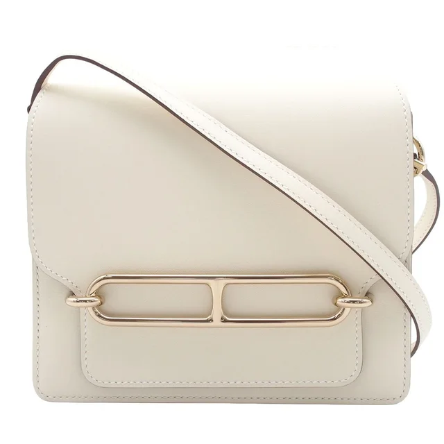 Hermès Sac Roulis Mini Nata Gold Evercolor Shoulder Bag in Gold from The Reluxe