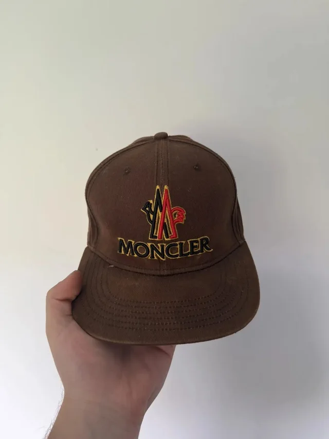 Moncler Snapback Hat in Brown in brown|red from Grailed