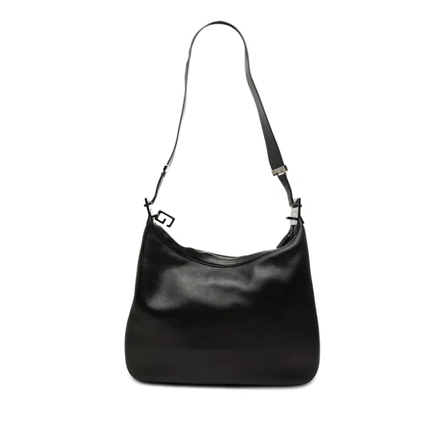 Black Gucci Calfskin Attache Shoulder Bag in Black Calfskin from Designer Revival