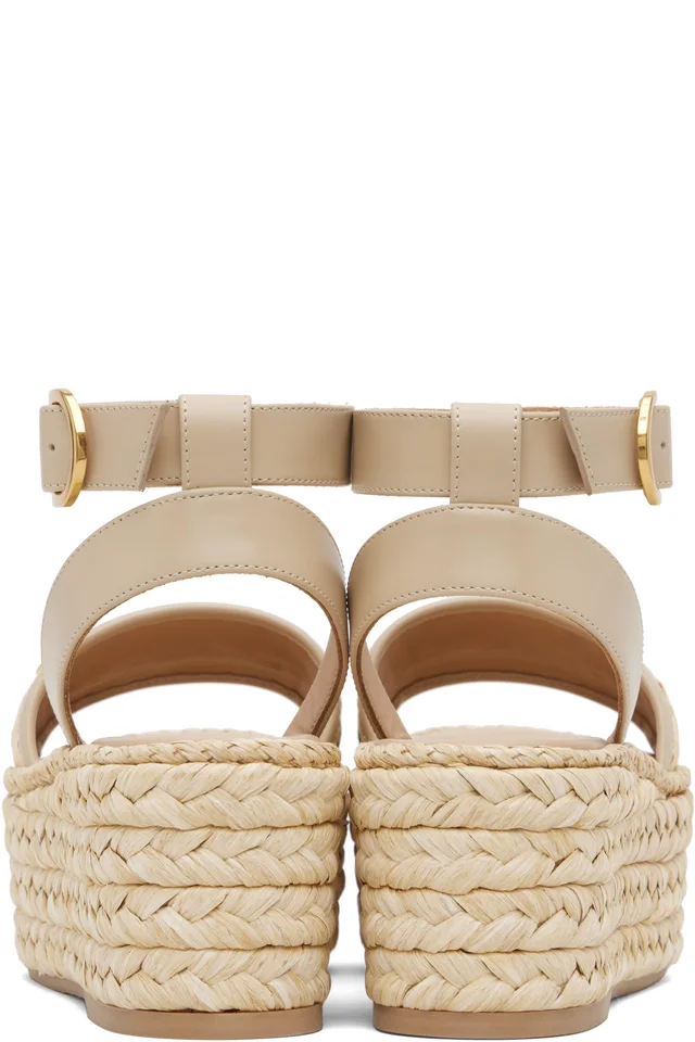Valentino Garavani Beige Espadrillas Sandals, photo 2 of 4 from SSENSE