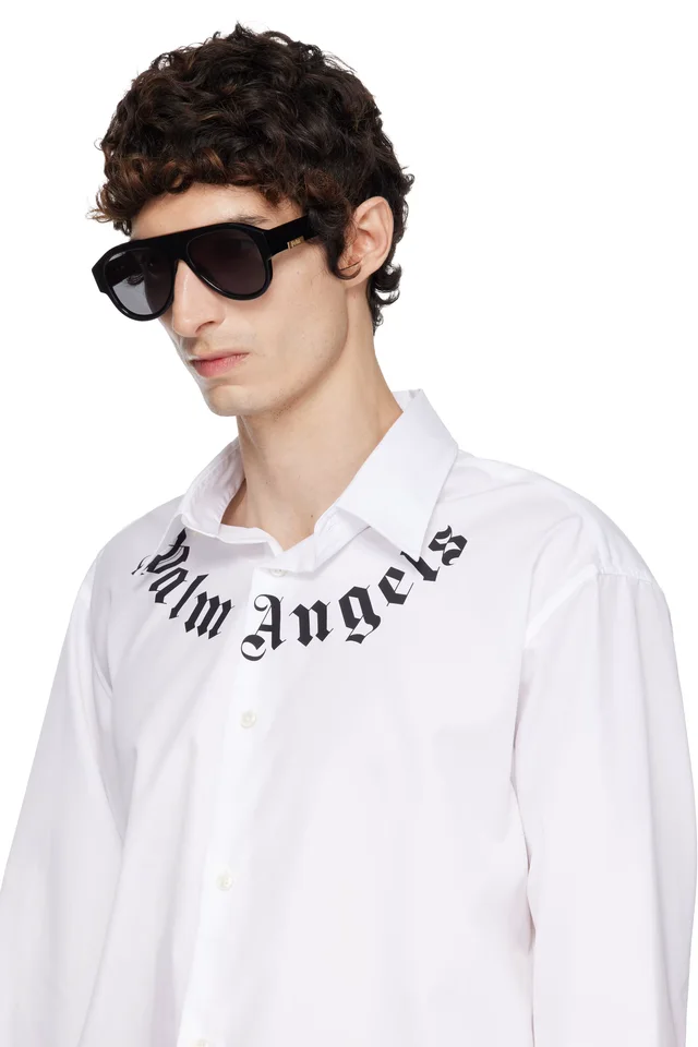 Palm Angels Black Bucks Sunglasses, photo 4 of 4 from SSENSE