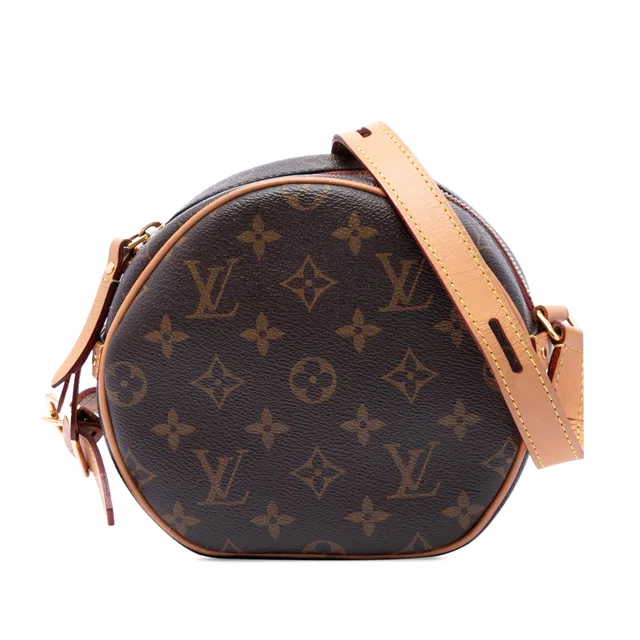 Brown Louis Vuitton Monogram Boite Chapeau Souple PM Crossbody Bag in Brown Coated canvas from Designer Revival