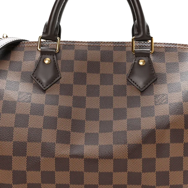 Louis Vuitton Damier Ebene Speedy Bandouliere 30 in Brown Coated canvas from FASHIONPHILE, photo 7 of 11