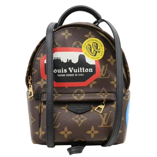 Louis Vuitton Palm Spring World Tour Monogram Canvas Backpack Brown in Brown Coated canvas from Dallas Designer Handbags
