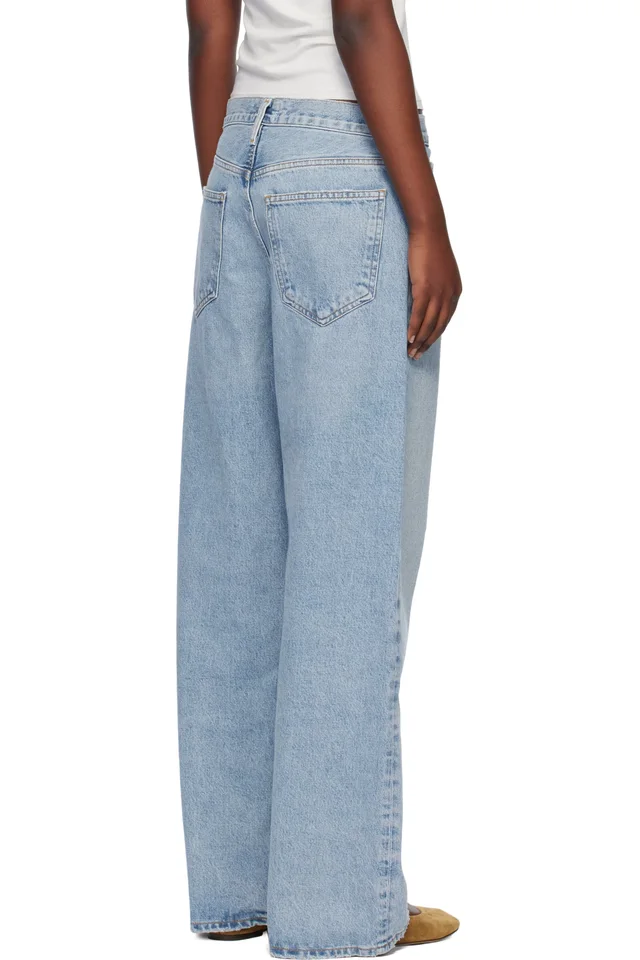 AGOLDE Blue Low Slung Baggy 30.5" Jeans, photo 3 of 4 from SSENSE
