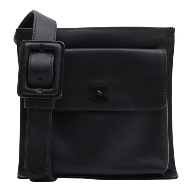 Chanel CC Turnlock Waist Bag, Black, circa 1998 in Black Lambskin from VINTAGE QOO TOKYO