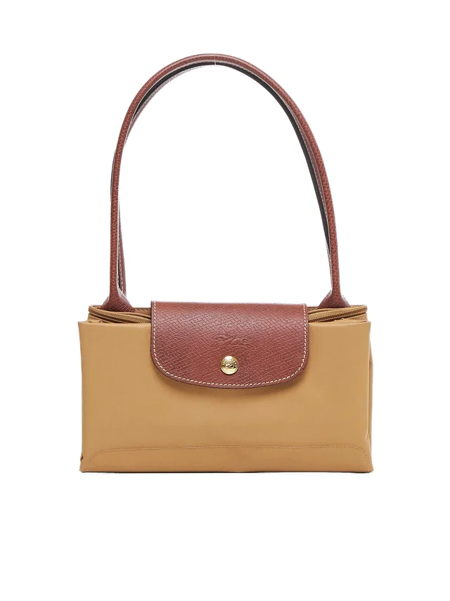 Longchamp Le Pliage Original M Shoulder Bag — Beige Polyamide in Beige Canvas from HEWI