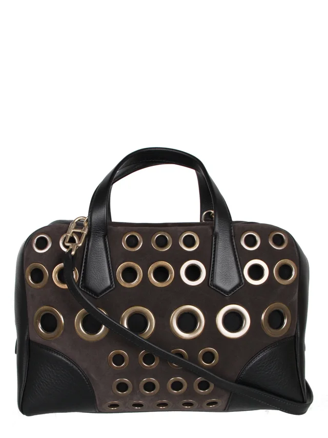 Sonia Rykiel Le Coussin Boston Eyelet Bag, Black/Grey from Cultstatus, photo 1 of 1