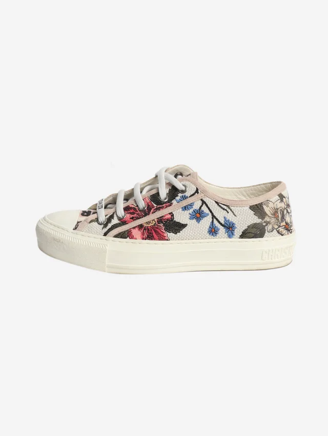 Dior Multicolour embroidered trainers - size EU 37 in Leather from Sign of the Times