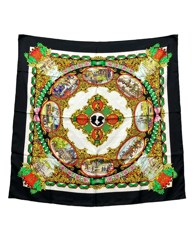 Hermès Scarf Carre 90 Silk 100% L'entente Cordiale in Silk from The Reluxe